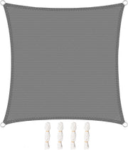 Vela ombreggiante 2x2m in HDPE 180 g/m² Traspirante Tenda a Vela Parasole Quadrato Protezione Solare Respirante Anti UV Giardino Esterni Beige