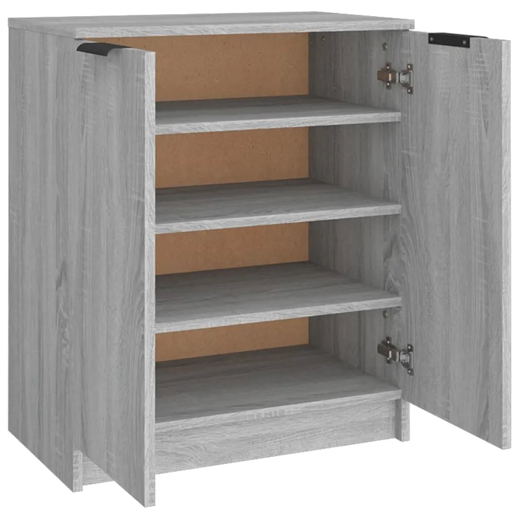 Scarpiera-Scaffale per scarpe Grigio Sonoma 59x35x70 cm in Legno Multistrato