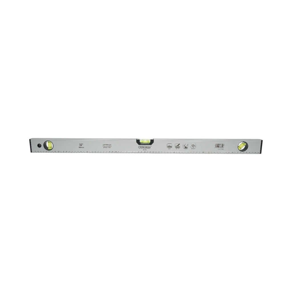 Livella magnetica in alluminio da 800 mm, con 3 bolle di livello e righello graduato da 0 a 80 cm, marca Crownman.