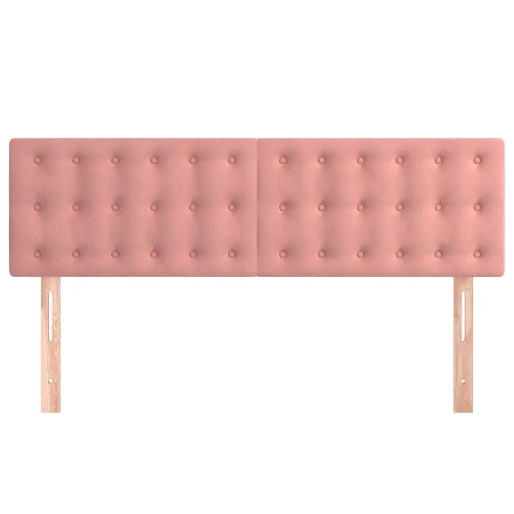 Testiera | Testata Rosa 144x5x78/88 cm in Velluto