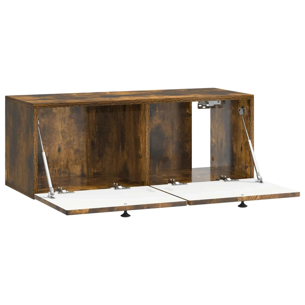 Mobile Porta TV da Muro Rovere Fumo 78,5 x 31 x 30 cm