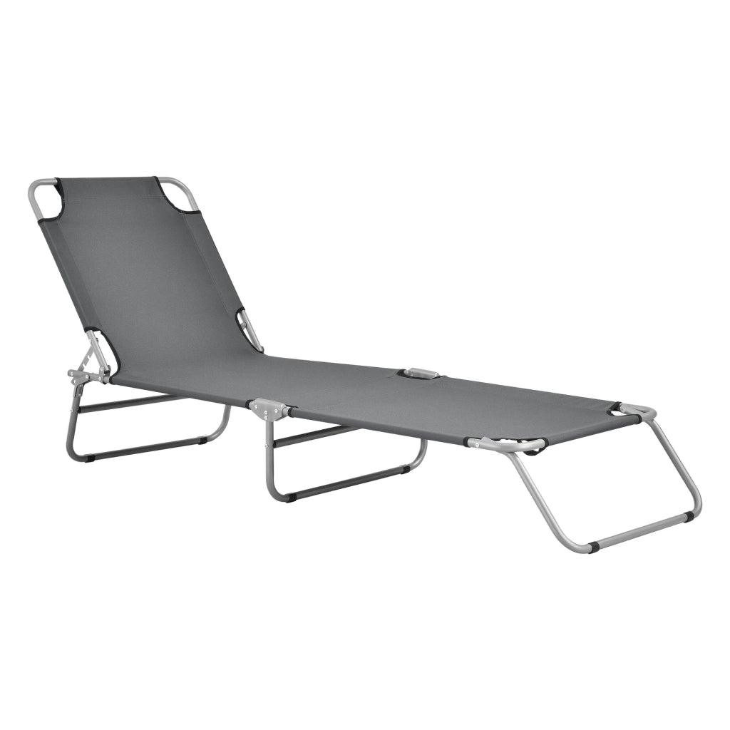 Lettino prendisole reclinabile acciaio poliestere argento opaco grigio scuro 03_0006415