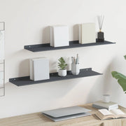 Mensola sospesa 2 pcs Antracite 80 x 18 x 2,5 cm Acciaio 8004036