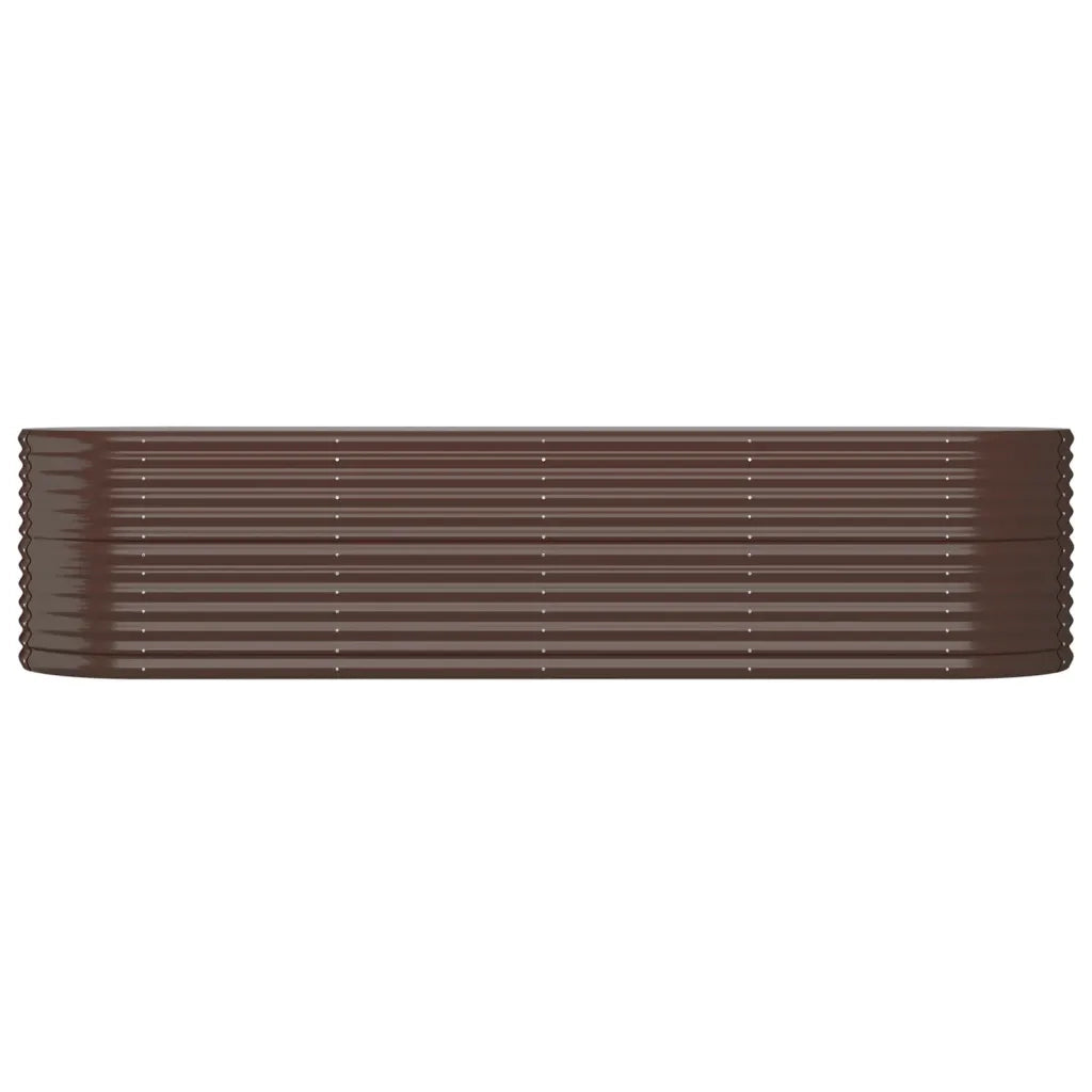 Letto Giardino Acciaio Zincato 296x80x68cm Marrone 318960