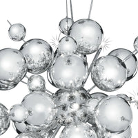 Lampadario Contemporaneo Molecola Acciaio Cromo 12 Luci G4 1,5X12W