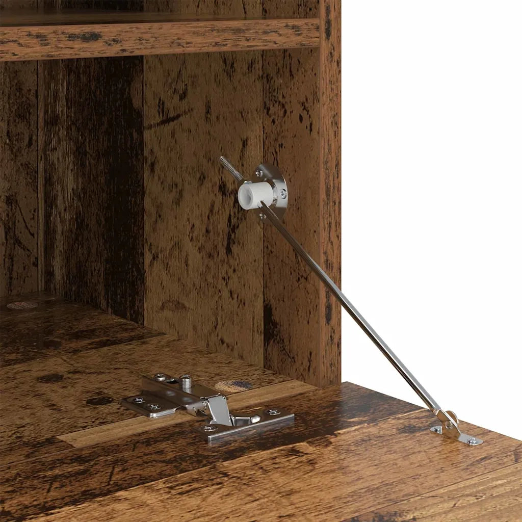 Mobile TV da parete con LED Legno vecchio 100 x 30 x 40 cm