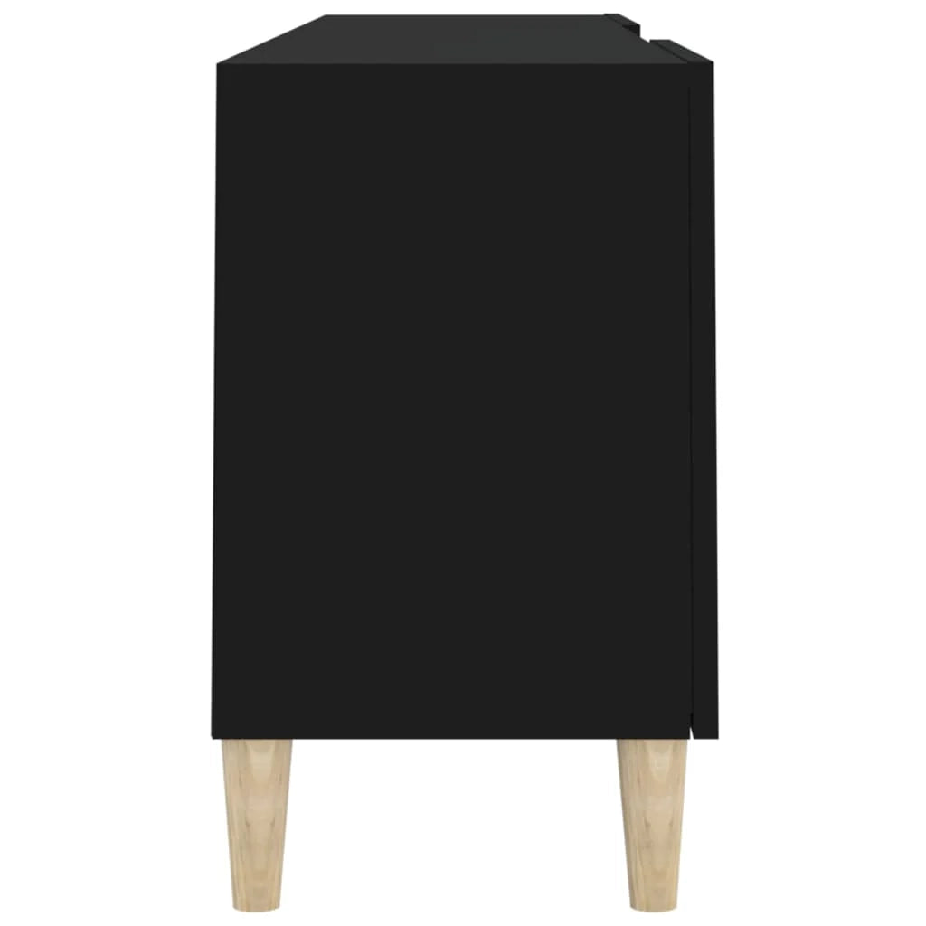 Mobile TV multimediale scaffale TV credenza mobile TV sala da pranzo soggiorno camera da letto 150 x 30 x 50 cm legno ingegnerizzato nero 02_0026003