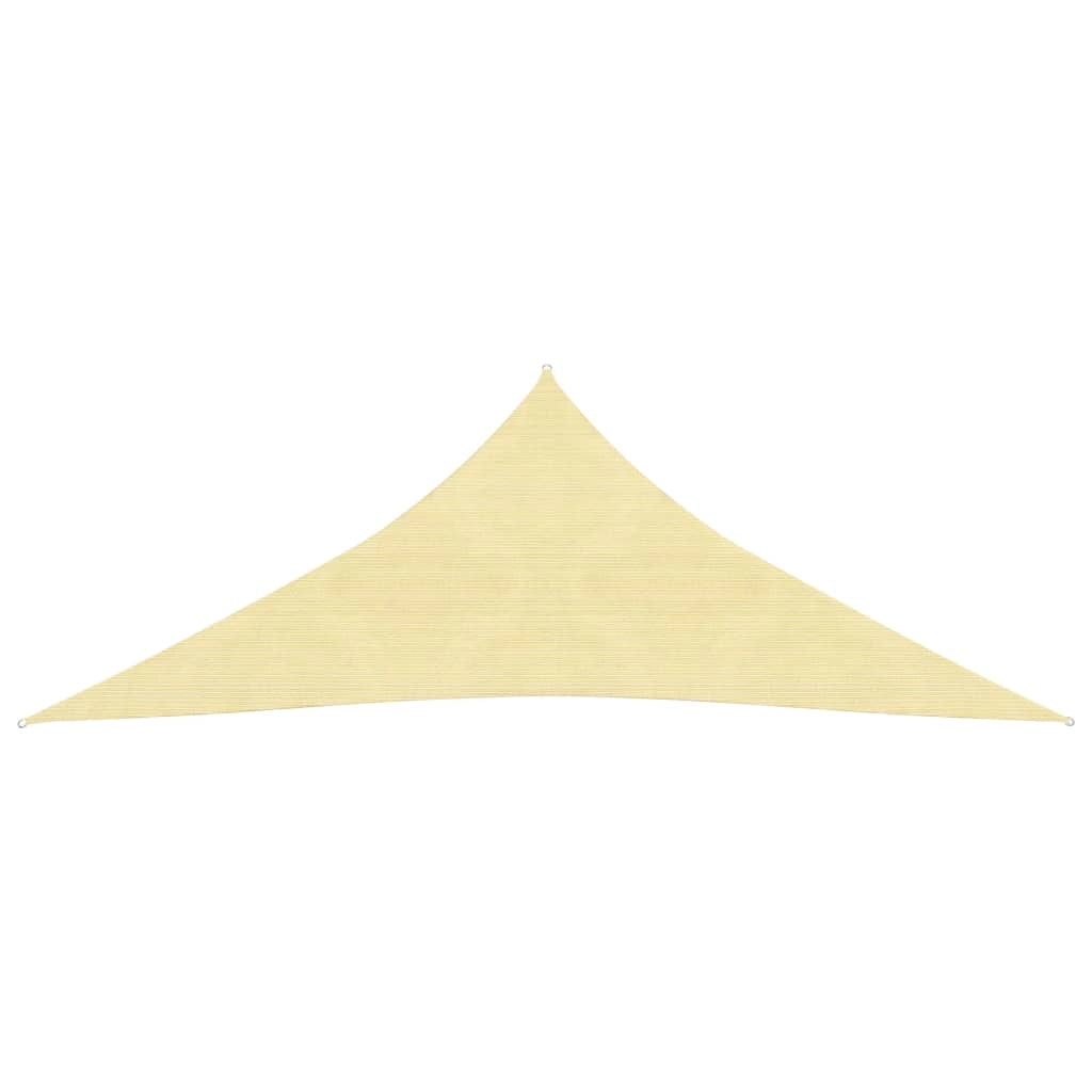 Vela ombreggiante triangolare in HDPE 3,6 x 3,6 x 3,6 m beige 02_0008593