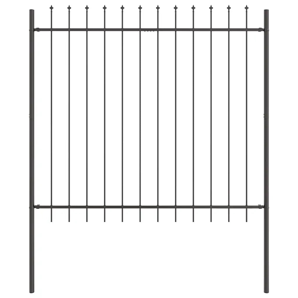 Recinzione per Giardino | Recinzione da cortile 2 pz Grigio 3,4 x 1,5 m