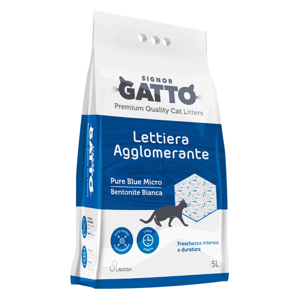 LETTIERA IGIENICA 'PURE BLUE MICRO' 5 lt  - SIGNOR GATTO