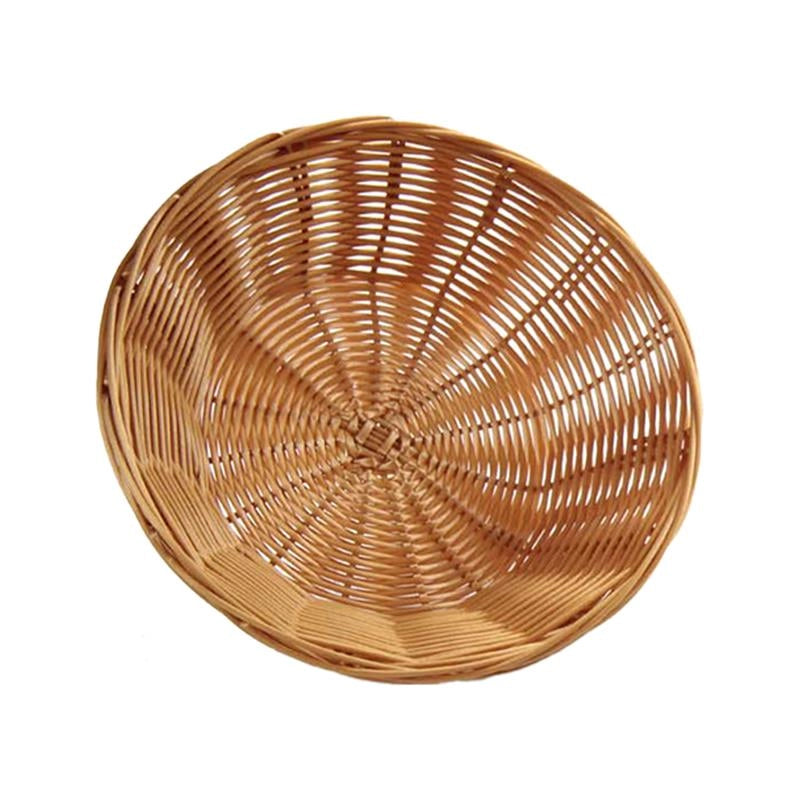 CESTINO INTRECCIATO FORMA TONDA IN PLASTICA PVC 22HX8 CM