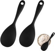 Set di Cucchiai in Silicone - Antiscivolo - 2 Pezzi - 22,5 x 7 cm - Sicuri per l'Alimentazione e Facili da Pulire