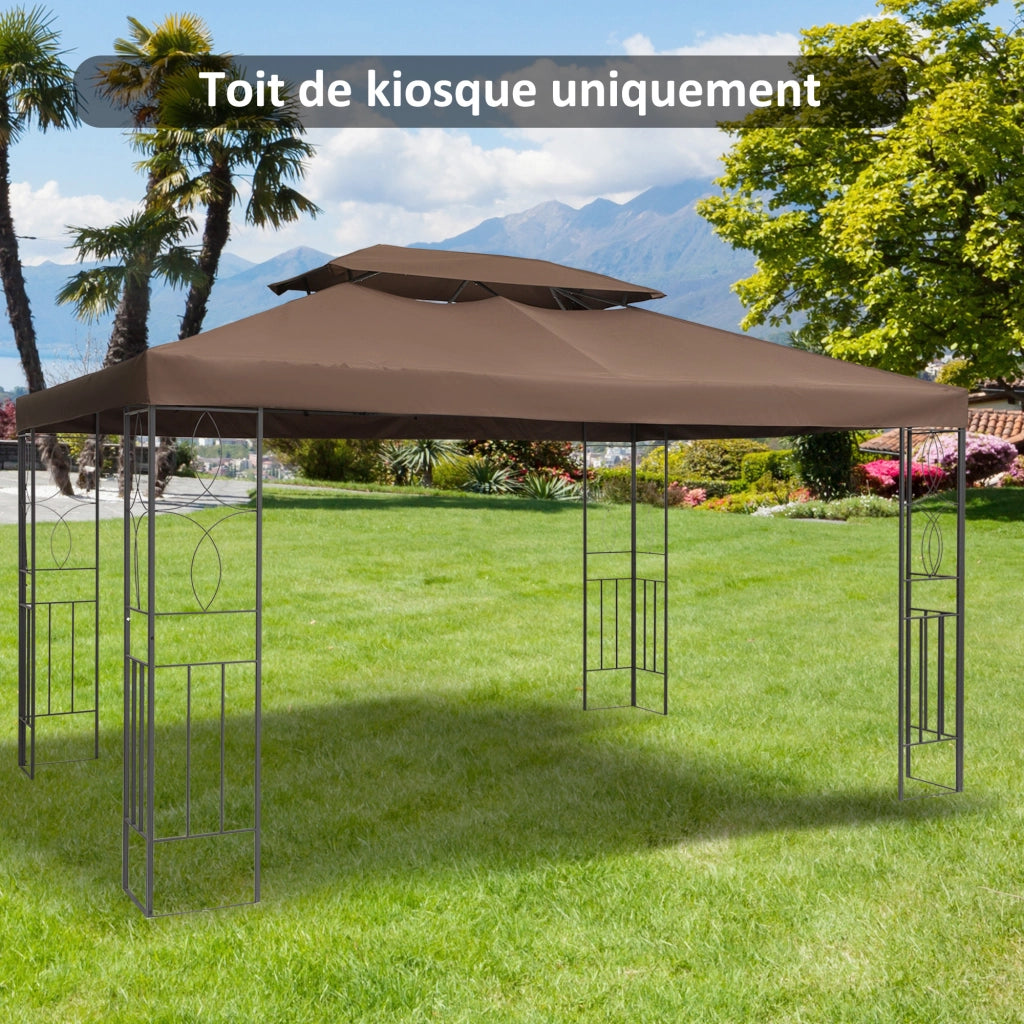 Telo Copertura per Gazebo ¨C zephmum ¨C Marrone 3x4 m