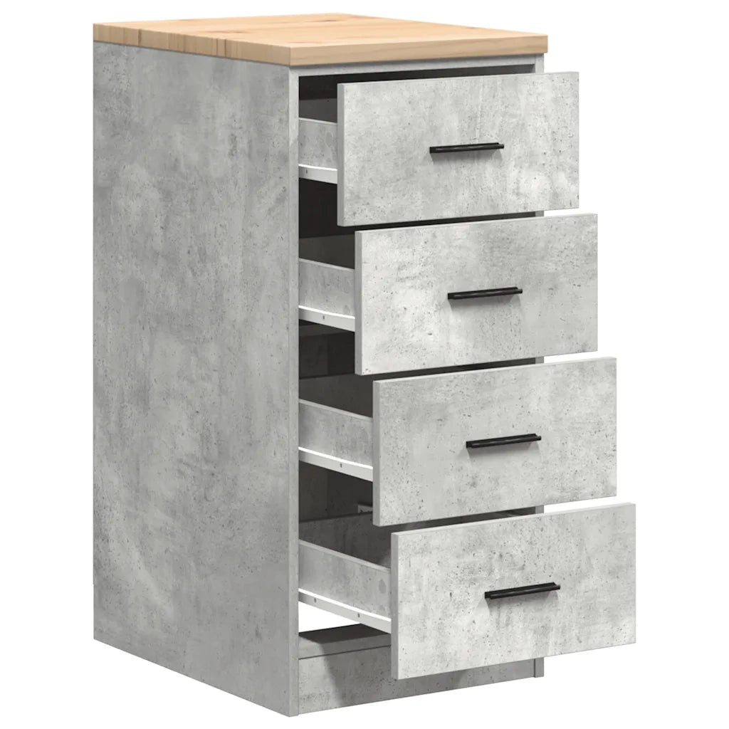 vidaXL Armadietto da Garage Grigio cemento 40x51x85 cm