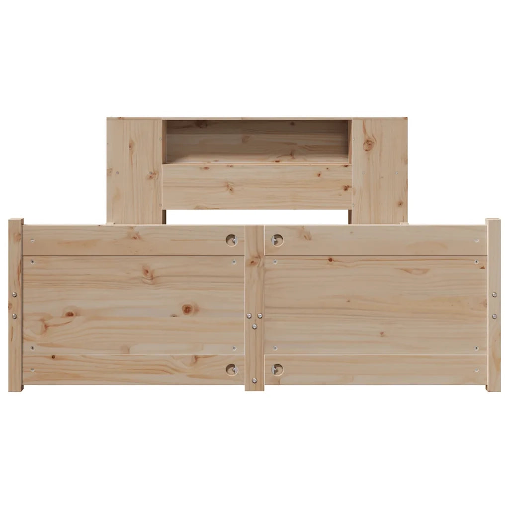 Letto Libreria senza Materasso 120x200cm Legno Massello di Pino 3322435