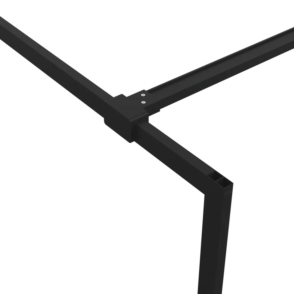 Parete Doccia Walk in Nera 80x195 cm in Vetro Trasparente ESG 152145