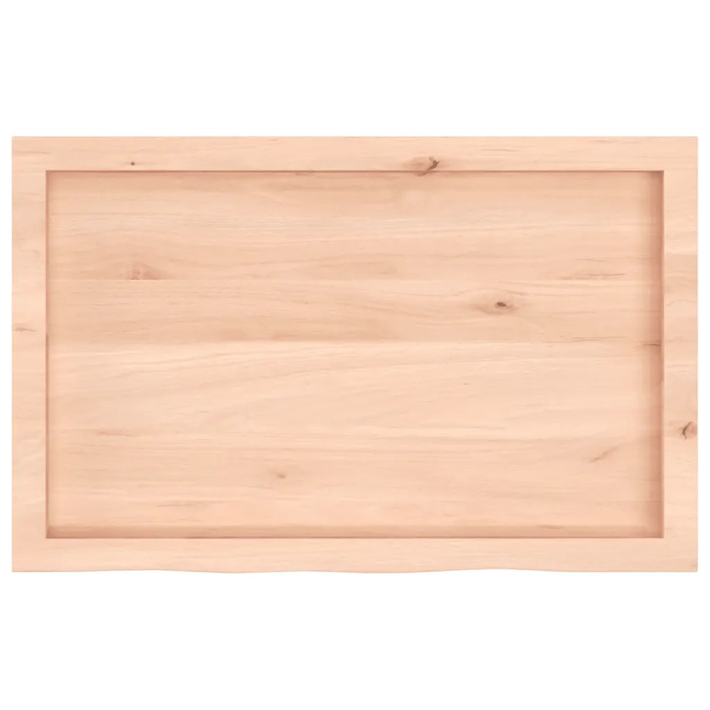 Ripiano a Parete 80x50x(2-4) cm Massello Rovere Non Trattato 363549