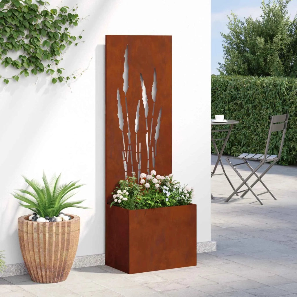 Schermo per privacy in giardino Traforo Ruggine 50 x 150 cm 876468