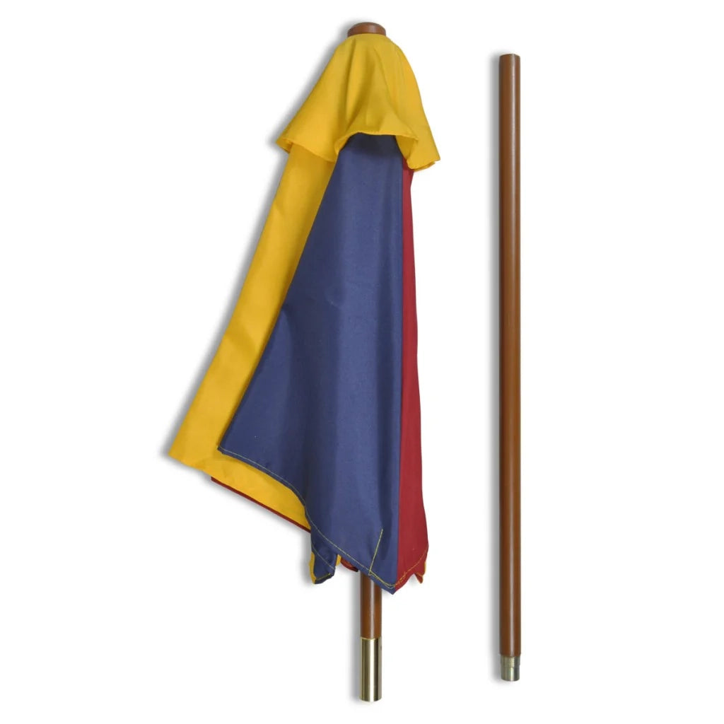 Tavolo e panche in legno con ombrellone per bambini 0102011