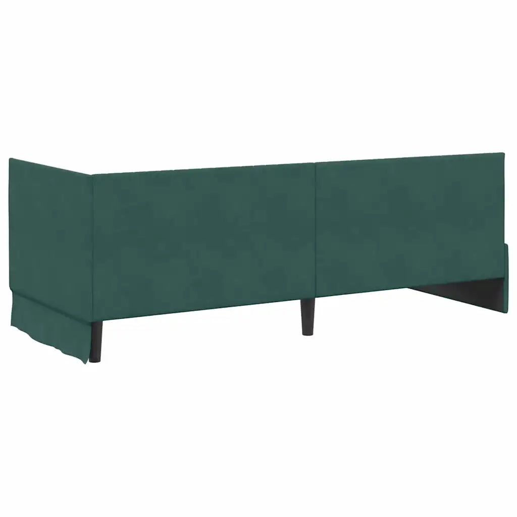 Cornice del letto ad angolo Verde Scuro 80 cm x 200 cm Velluto 42016248