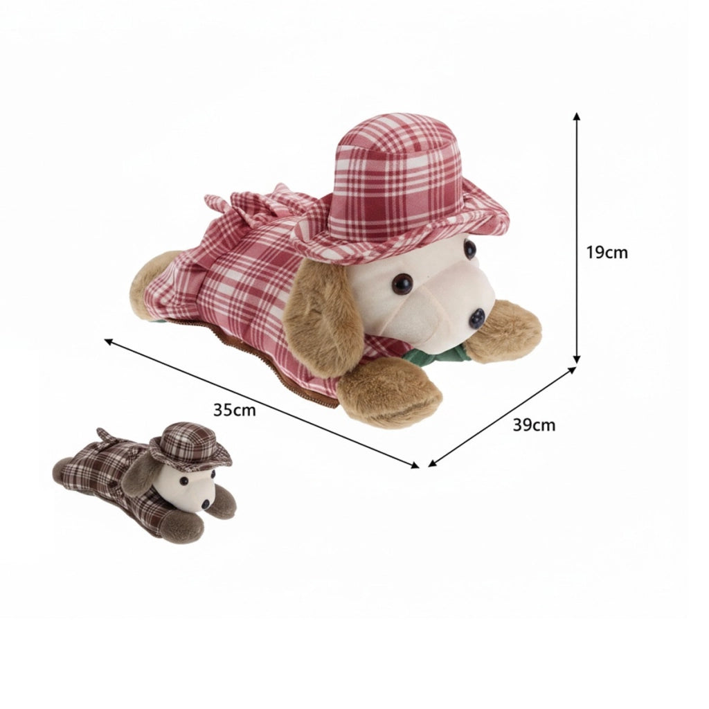 BORSA ACQUA CALDA ELETTRICA PELUCHE CANE  SCALDA MANI CAPPELLINO MORBIDO 72774