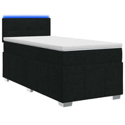 Letto box spring con materasso Nero 80 x 200 cm Tessuto 3452546
