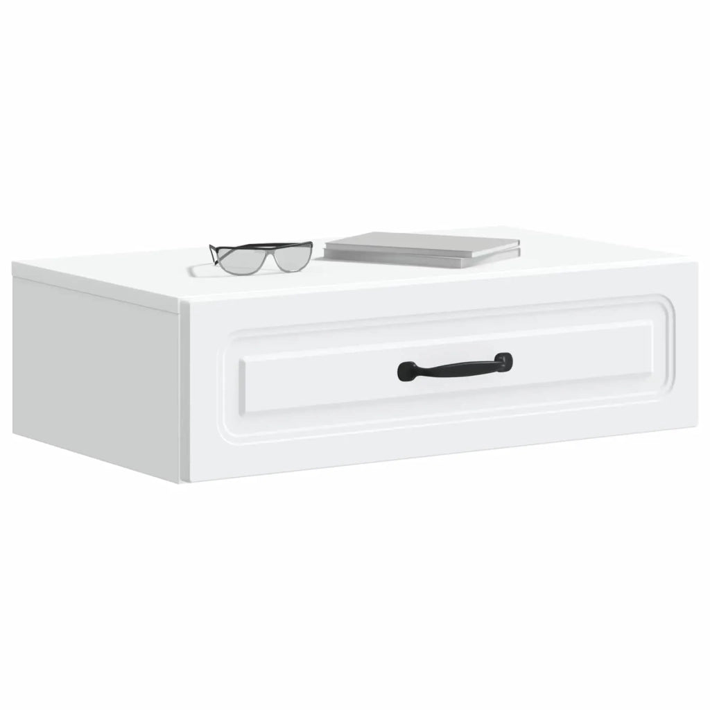 Tavolino da Parete Laterale Bianco 59 x 34,5 x 17 cm 899335