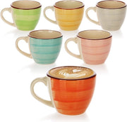Set di 6 tazze per espresso colorate a mano con ceramica - tazze per caffè espresso cappuccino moka ristretto - set di 6 tazze colorate in verde-arancio-rosa-blu-giallo-grigio 

Specifica: set di 6 tazze
