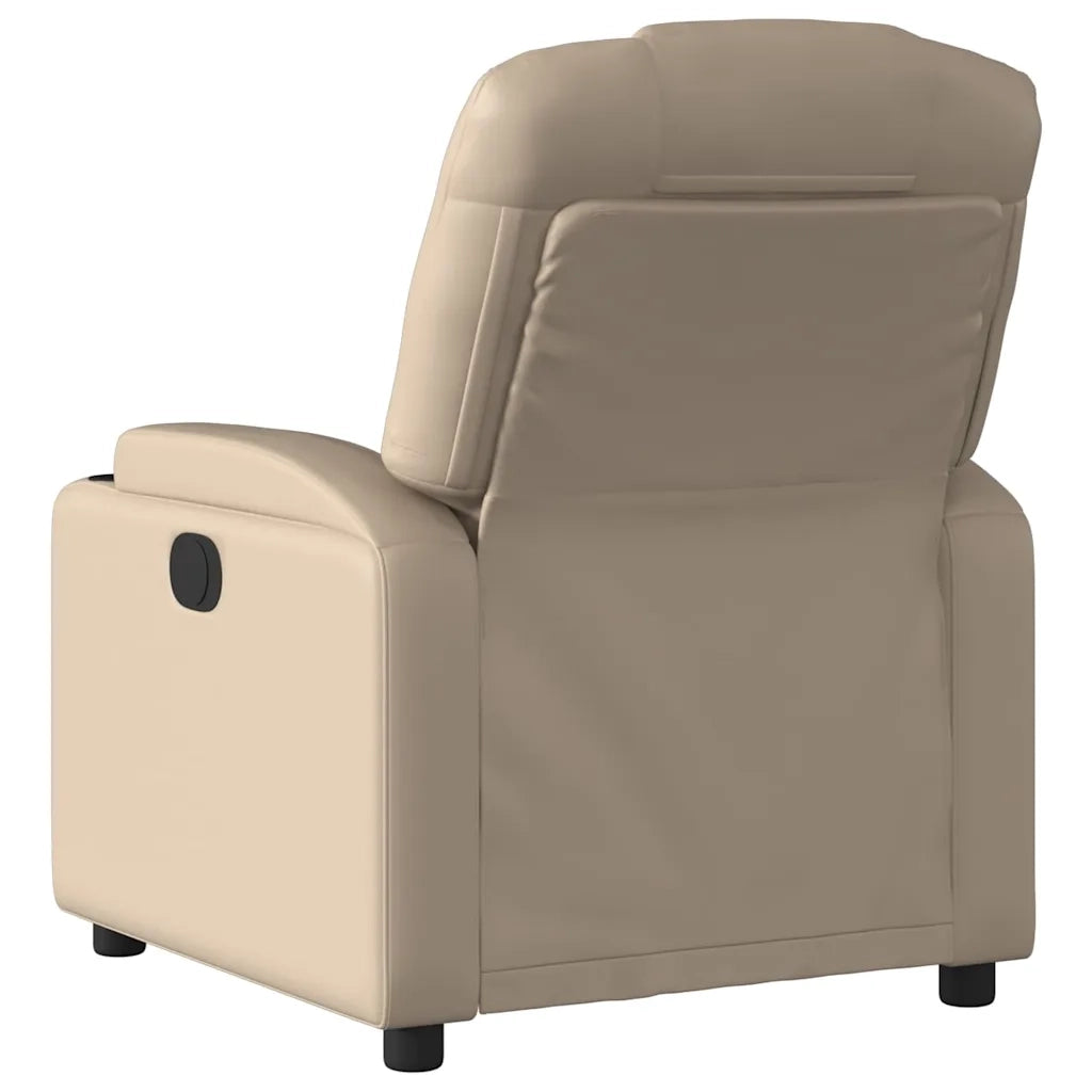 Divano Sedia-Poltrona Reclinabile Cappuccino in Similpelle 962034