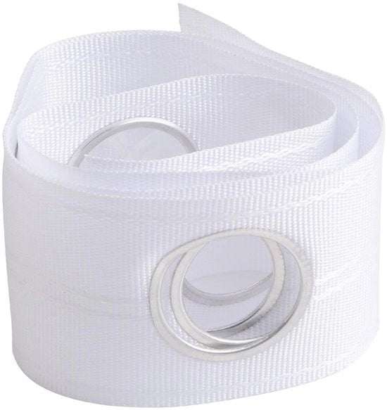 Tessutura a corda 10 metri - Corda per tende - Tendina - Cintura per tende - Cintura panneggiabile - Poliestere - Bianco