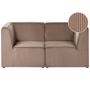 Divano modulare 2 posti in Velluto a coste beige stile classico soggiorno