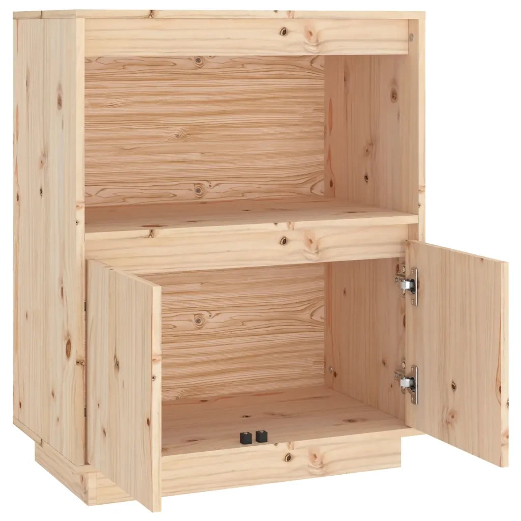 Credenza-Buffet-Armadio da cucina 60x34x75 cm in Legno Massello di Pino 627379