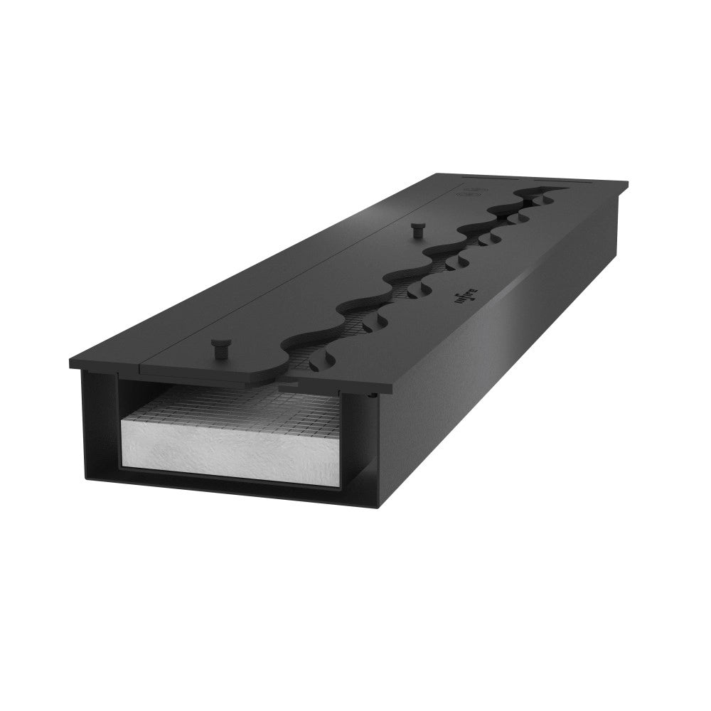 Bruciatore Inserto a Bioetanolo 80cm in Inox nero da incasso da 3 lt