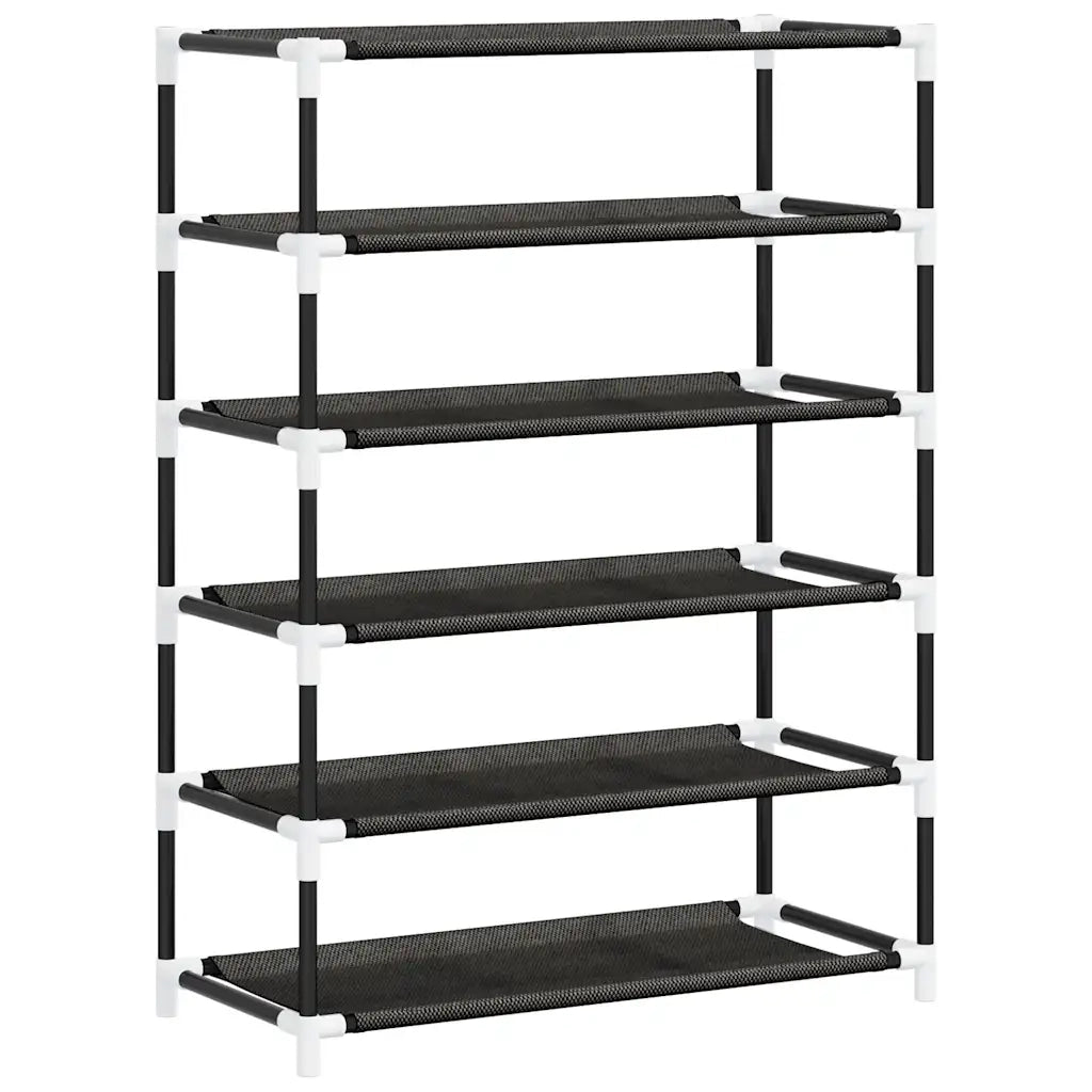Scarpiera Nera 60x28x90 cm Tessuto 337261