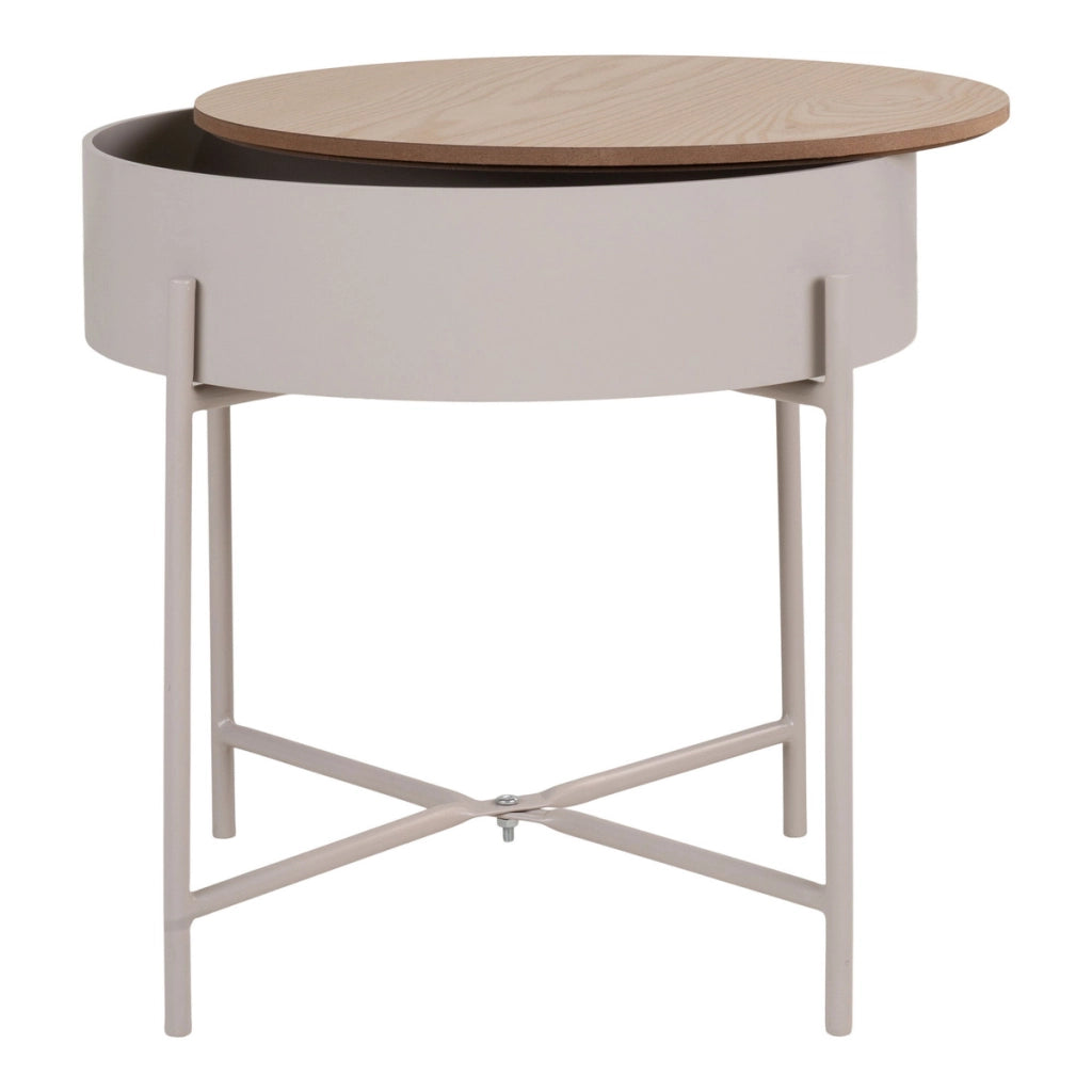 Tavolino Sisco, Beige, Truciolare Melaminico, 40x40x40 cm