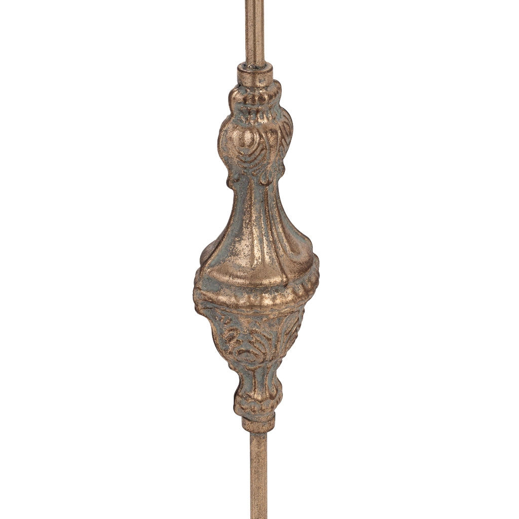 Portacandele in metallo dorato 15x15x68h cm