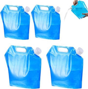Set di 4 borracce riutilizzabili - Kit di emergenza serbatoio acqua - serbatoio acqua - bidoni Jerrycan - serbatoio acqua con rubinetto - secchi 5L e 10L