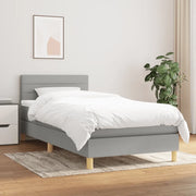 Giroletto a Molle con Materasso Grigio Chiaro100x200 cm Tessutocod mxl 99550