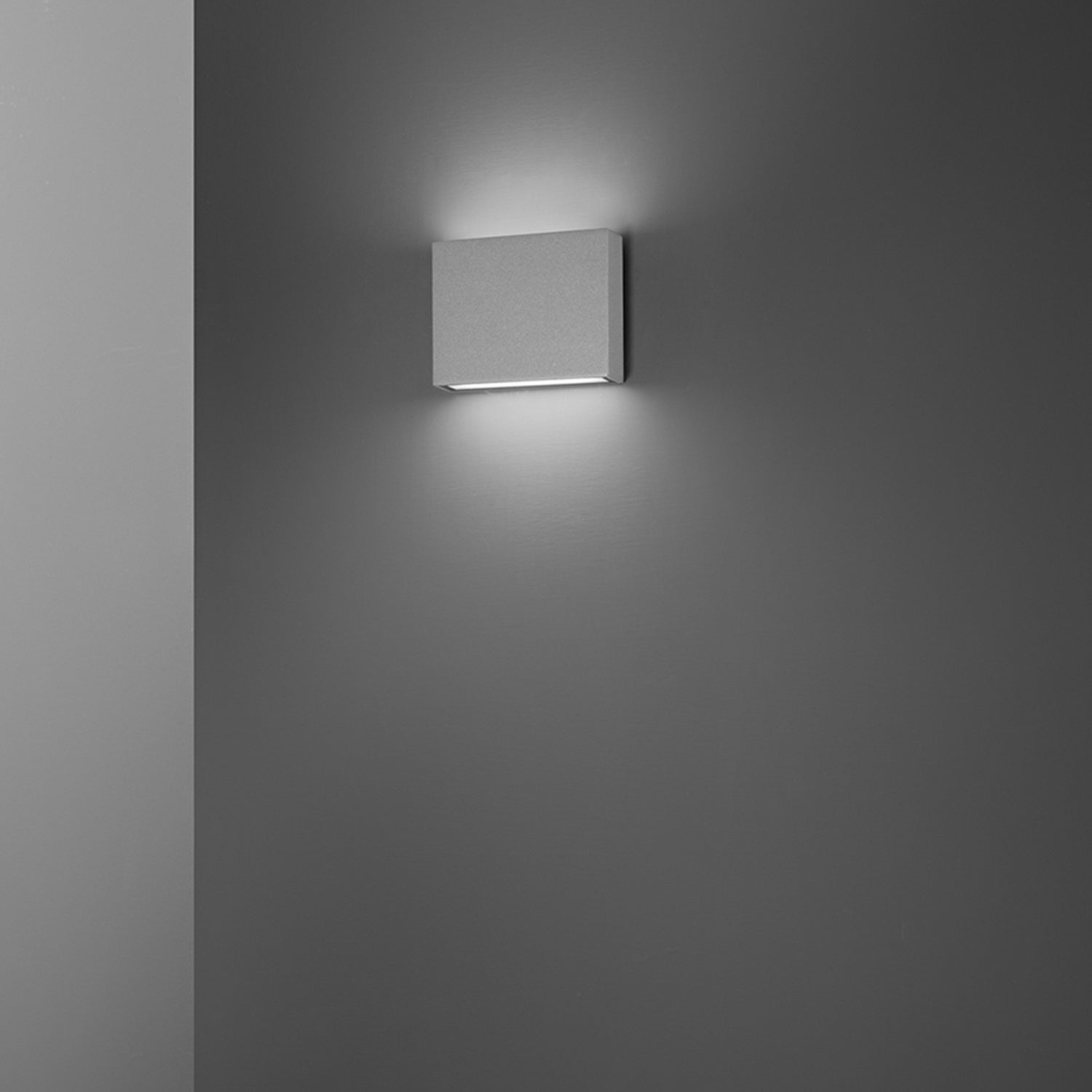 Applique Moderna Pocket Alluminio Grigio Led 7W Dimmerabile Ip65
