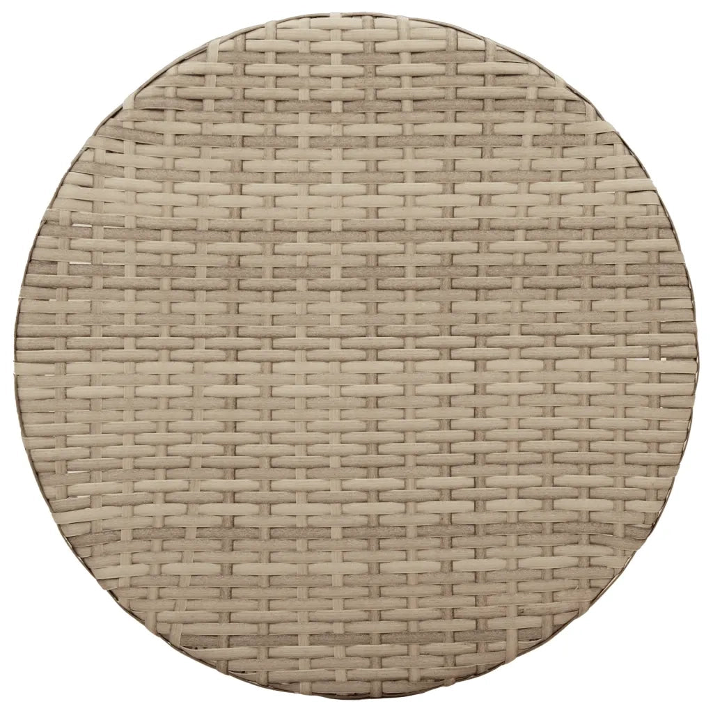 Set da BistrÃ² 3 pz con Cuscini Beige in Polyrattan