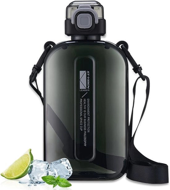 Sportiva da 750 ml - Otre da Viaggio - Piatto - Transparente - Senza BPA - Per Campeggio/ Escursione - Progettata Leggera - Otre da Acqua
