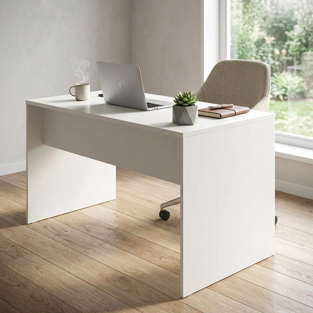 Scrivania Moderna effetto Legno in Legno Composito cm 135x74x67 - WINSTON