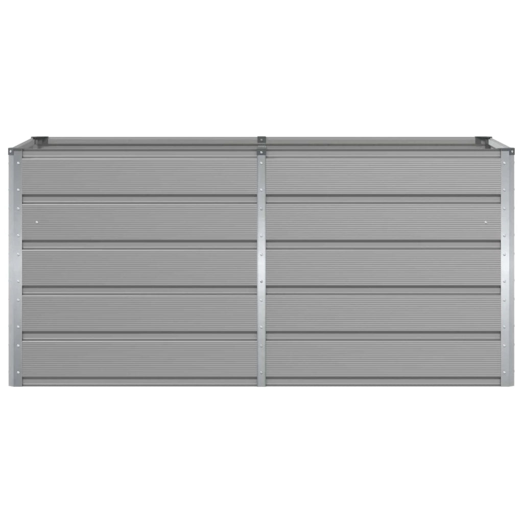 Fioriera moderna per giardino e terrazza 160 x 80 x 75 cm per uso interno ed esterno stile industriale acciaio grigio chiaro 02_0059188