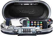 Portatile Cassetta di Sicurezza Nera - Portatile Cassetta di Sicurezza - Mini-Sicurezza con Cavo - Proteggi i tuoi oggetti durante i viaggi