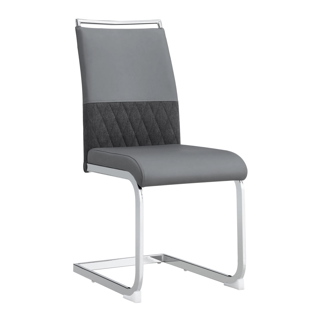 Sedia ergonomica con schienale in PU e lino; struttura in metallo; grigio