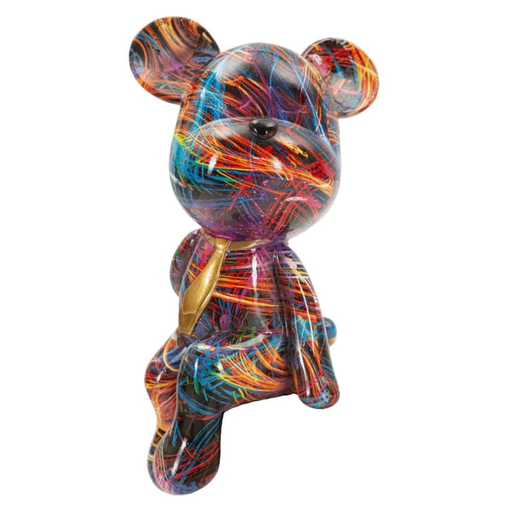 Scultura Orsetto, Multicolore, Poliresina, 10,5x12x23,5 cm
