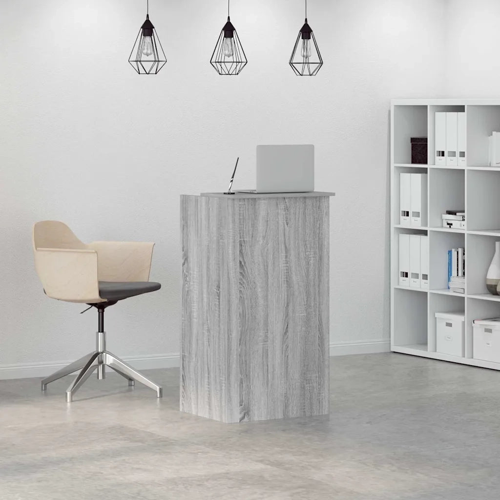 Banco Reception Grigio Sonoma 55x50x103,5 cm Legno Multistrato 859020