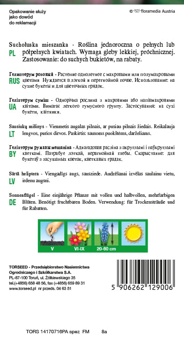 Suchołuska - Miscela di Helipterum roseum 2g