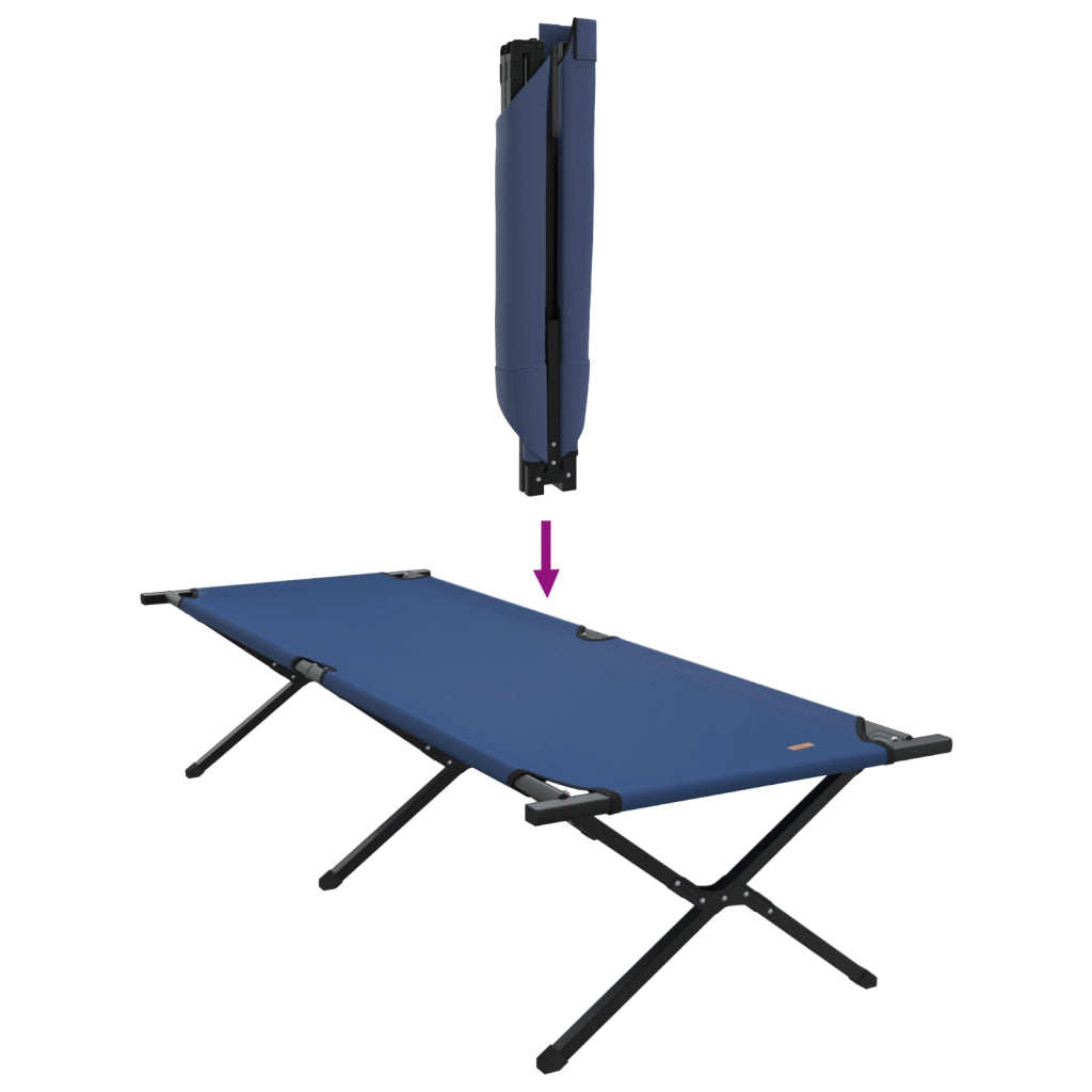 Letto pieghevole da sole con borsa blu in tessuto Oxford 600D