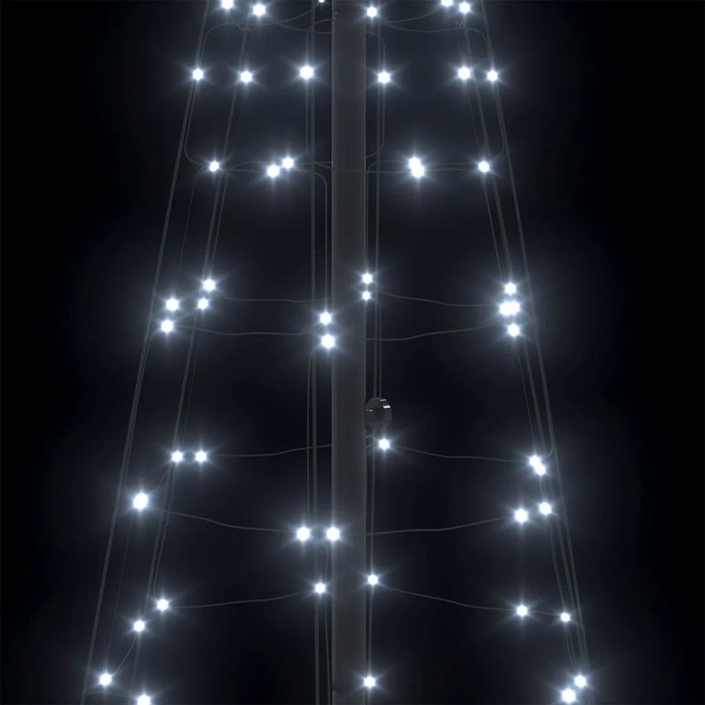 Albero di Natale LED con picchetti per il terreno 250 cm Ferro